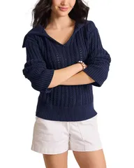 トッミーバハマ レディース アウター ニット・セーター Tommy Bahama Zoe Johnny Collar Sweater Coastlineのサムネイル