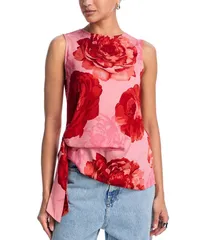 ミリー レディース トップス シャツ フラワー柄 フラワー MILLY Serena Floral Topink Multi ピンクのサムネイル
