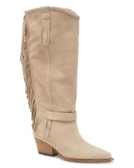 フリーピープル レディース シューズ ブーツ・レインブーツ フリンジ Free People Womens Faith Fringe Western Bootsunstone Sand Suede サのサムネイル