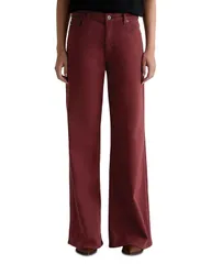 エージー レディース ボトムス デニムパンツ ワイドレッグ ジーンズ AG Saige Mid Rise Wide Leg Jeans in Cranberryのサムネイル