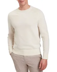 テッドベーカー メンズ アウター ニット・セーター クルーネック Ted Baker Glant Cashmere Crewneck Sweater Ecru エクリュのサムネイル