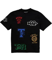 トゥルーレリジョン メンズ トップス シャツ ロゴ True Religion Logo Short Sleeve TShirt Jet Black ブラック