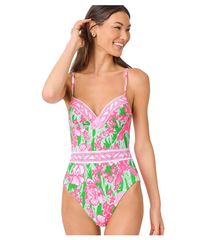 릴리 퓰리처 여성 수영복 상하 세트 Lilly Pulitzer Palma OnePiece Puttingreen H 그린
