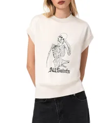 オールセインツ レディース トップス Tシャツ ニット ALLSAINTS Terra Knitee Chalk White ホワイトのサムネイル