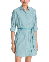 ラグアンドボーン レディース トップス ワンピース ミニ rag bone Lucia Stripe Mini Dress Teal Stripe ティールのサムネイル