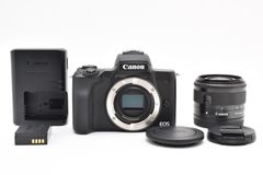 극상품 캐논 Canon EOS Kiss M 블랙 + EF-M 15-45mm F3.5-6.3 IS STM 충전기 부착 ARYM6211 #16