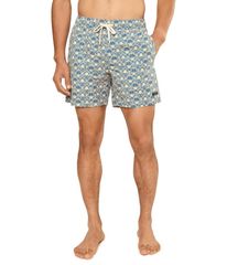 팔레티 맨즈 수영복 하프 팬츠·쇼츠 Faherty All Day Trunk 6 Golden Palmos
