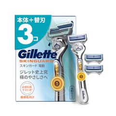 Gillette 질레트 면도 전동 본체 교체 잎 3 개 면도기 면도 남성 민감 피부용 스킨 가드 ma 5979c4a6