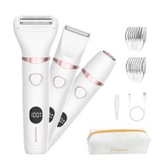 몸 면도기 여성 남성 VIO 면도기 전동 면도기 전기 3in1 바디 트리머 얼굴·겨드랑이·전신·손가락의 낭비 머리 처리 산모·우부게 대응 3~12 mm콤 포함 체모 면도기 IPX6 방수 컴팩트 USB 충전식 8000 1416