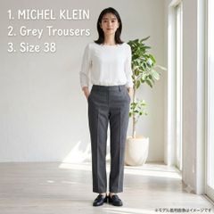 [미품] 미셸 클랜 팬츠 그레이 38 사이즈 오피스 캐주얼