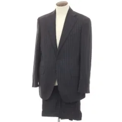 【中古】エトロ ETRO ウール ストライプ 3つボタンスーツ ブラックxホワイト【サイズ52】【メンズ】のサムネイル