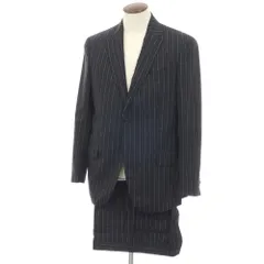 【中古】エトロ ETRO ウール ストライプ 2つボタンスーツ ダークネイビーxマルチカラー【サイズ52】【メンズ】のサムネイル