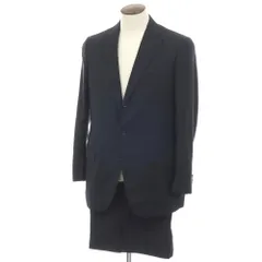 【中古】イザイア ISAIA 120’S ウール 3つボタンスーツ ダークネイビー【サイズ52】【メンズ】のサムネイル