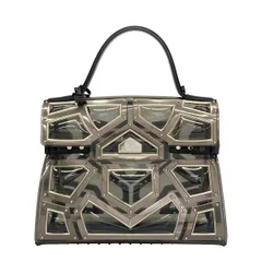 DELVAUX(デルボー) ハンドバッグ タンペートGM AA0312ASJ085RPA クリア×シルバー×黒 グラディエーター/スタッズ/2018年限定のサムネイル