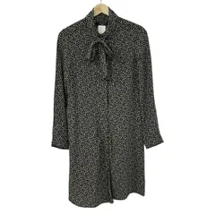 Max MaraWEEKEND(マックスマーラウィークエンド) ワンピース サイズ38 S レディース美品  - グレーベージュ×黒 長袖/ひざ丈/シルクのサムネイル