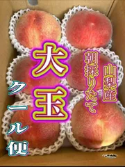 クール便　大玉　山梨県　桃　　4〜6玉　朝採りたて　家庭用のサムネイル