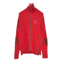 G-STAR RAW ジースターロウ リブコットン ドライバーズニットセーター Y2K レッド(メンズ L)中古 古着 V8147のサムネイル