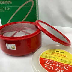 象印『クックメイル』　裏ごし・粉ふるいつき　フーズストッカー　容量1.9リットル　レッド　便利グッズ　Y807のサムネイル