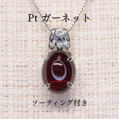 JF123☆高級 ガーネット4.675ct ダイヤ プラチナ ピアス 鑑別有 - メルカリ