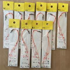 낚시 도구 가게 오리지널 장치 새우 4개 바늘 해리스 5호 10호 2조입×10봉 세트 *1868 적사 낚시 도구 낚시 바늘 낚싯줄 장치 정리 판매