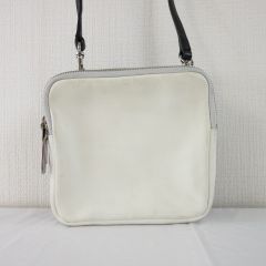 希少】GUCCI グッチ ショルダーバッグ ホワイト ウッドパーツ レザー 