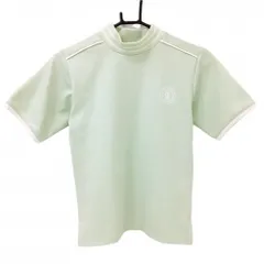 【超美品】アイリッシュマン 半袖ハイネックシャツ ミントグリーン×白 ネックライン レディース S ゴルフウェア アイリッシュマンのサムネイル