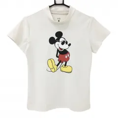 【美品】V12×Disney 半袖ハイネックシャツ 白×黒 ミッキー コラボ  レディース 0(S) ゴルフウェア V12のサムネイル