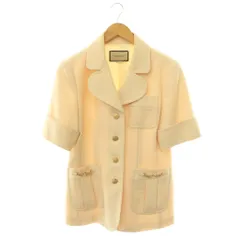 グッチ GUCCI ホースビット ショートスリーブウールジャケット 金ボタン 4B 44 ライトべージュ 643288 /HS ■OSのサムネイル