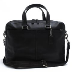 COACH コーチ 2WAY 本革 レザー ビジネスバッグ ブラック 極美品