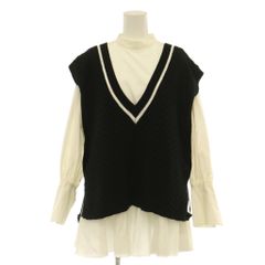 【Ameri vintage】ハイネックニットベスト オリーブ AMERI VINTAGE ハイネックニットベスト リブ編み sizeS H62 - メルカリ