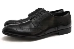 アルマーニ／EMPORIO ARMANI シューズ ビジネスシューズ 靴 ビジネス メンズ 男性 男性用 レザー 革 本革 ブラック 黒  X4C542 X0020 フルブローグ ウイングチップのサムネイル