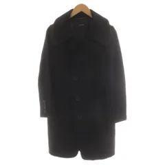 パドカレ pas de calais チェスターコート ロング丈 ウール アウター 38 黒 ブラック /AN56のサムネイル