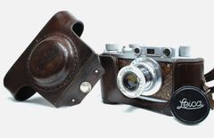 Rare item: Copy of Leica IIIa 35mm camera with Elmar 50mm f/3.5 film lens #1048