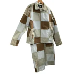 ♪4459 STUSSY Patchwork パッチワーク パネル セットアップ 中古美品 Mサイズ 2020AW 「Patchwork Beach Jacket Pants」パッチワーク  セットアップ ばら売り不可 上下共 Mサイズのサムネイル