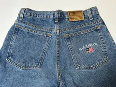 POLO JEANS CO. Y2K ラルフ 星条旗タブ 刺繡　革パッチ メキシコ製  ストレート デニムパンツ【古着】ME6043IKE【匿名配送】のサムネイル
