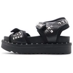 HYSTERIC GLAMOUR (ヒステリックグラマー) STUDDED FOOTBED SANDALS スタッズ フットベッド サンダル レディース ブラック 01201QS054のサムネイル