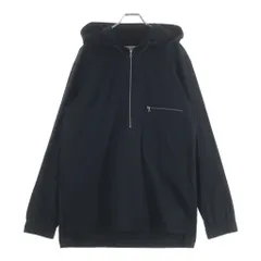 DRIES VAN NOTEN (ドリスヴァンノッテン) 25SS CARROCK 1147 M.W.SHIRT キャロック ハーフジップ フーデッド長袖シャツ ブラック 855.020738-1147-900のサムネイル