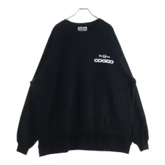 CDG (シーディージー) 25AW AD2025 ×G-DRAGON UBERMENSCH OVERSIZED CREWNECK SWEATSHIRT Gドラゴン ウーバーメンシュ 胸ロゴ スリット加工 スウェットトレーナー SP-T002のサムネイル