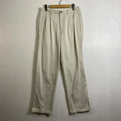 Crocodile クロコダイル チノパン ボトム 2タック シンプル ロゴ パッチ 古着 ホワイト系 79 F335のサムネイル