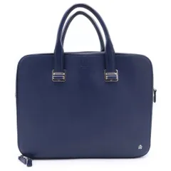 dunhill (ダンヒル) メタルロゴ入り カーフ レザー ブリーフケース ネイビー DU18F3415CA410Rのサムネイル