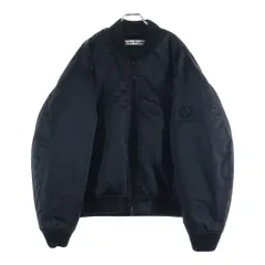 Acne Studios (アクネ ストゥディオズ) Bomber Jacket Logogram ボンバージャケットロゴグラム ロゴ刺繍ジップアップナイロン中綿ブルゾン FN-MN-OUTW001129 ブラックのサムネイル