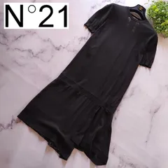N゜21 ニットレースワンピース ロング シルク 黒 ストレッチ 38 Mのサムネイル