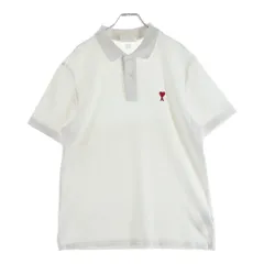 AMI Alexandre Mattiussi (アミアレクサンドルマテュッシ) Polo Shirt ハートロゴ 半袖ポロシャツ ホワイト BFHJ207.760のサムネイル