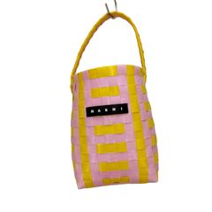 未使用級】MARNI マルニ チェック柄 ミニ かごバッグ ポッドキッド