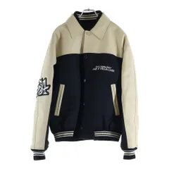 LOUIS VUITTON (ルイヴィトン) 24SS LEATHER NYLON VARSITY JACKET 1AFAGL RM241M BQV HQL02E シグネチャー バーシティー アームダミエロゴ スタジアムジャケットのサムネイル
