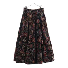 KENZO (ケンゾー) 80s OLD 総柄 ベロアロングスカート エルカ期 赤タグ オールド ブラック/レッド 3042323 レディースのサムネイル