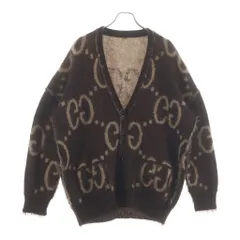 GUCCI (グッチ) リバーシブルGGモヘアカーディガン ブラウン 635160のサムネイル