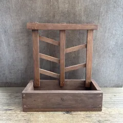 ★ハンドメイド★ プランターボックス 花台 植物トレー プランターカバー ウッドプランター 植物カバー 木製ボックス 木製 廃材 古材 アンティーク 手作り DIY 観葉植物 観葉 植物 インテリア プレゼント