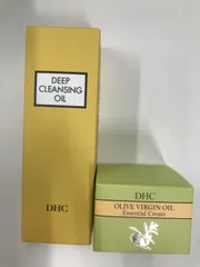 D3956 DHC オリーブバージンオイル エッセンシャル クリーム 50g／薬用ディープ クレンジング オイル L 200ml 計2点セットのサムネイル