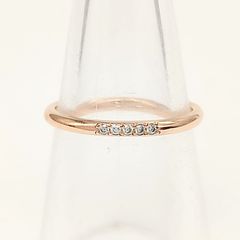 [Excellent Condition] ete Rhinestone Ring, Sterling Silver 925, Rose Gold, Size 11, 1.1g